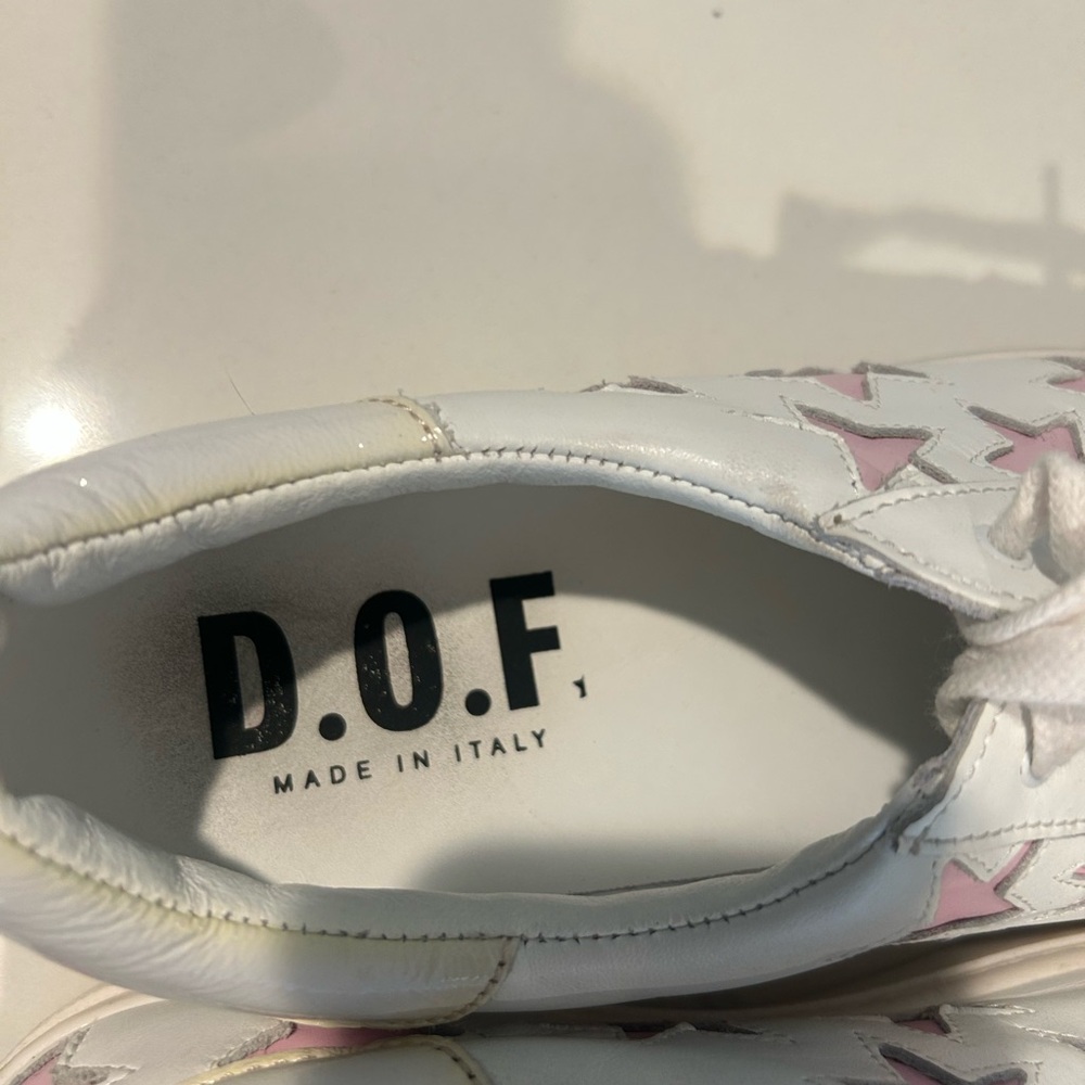 DOF White and Pink Star Women's size 41 Sneakers - Picture 3 of 5